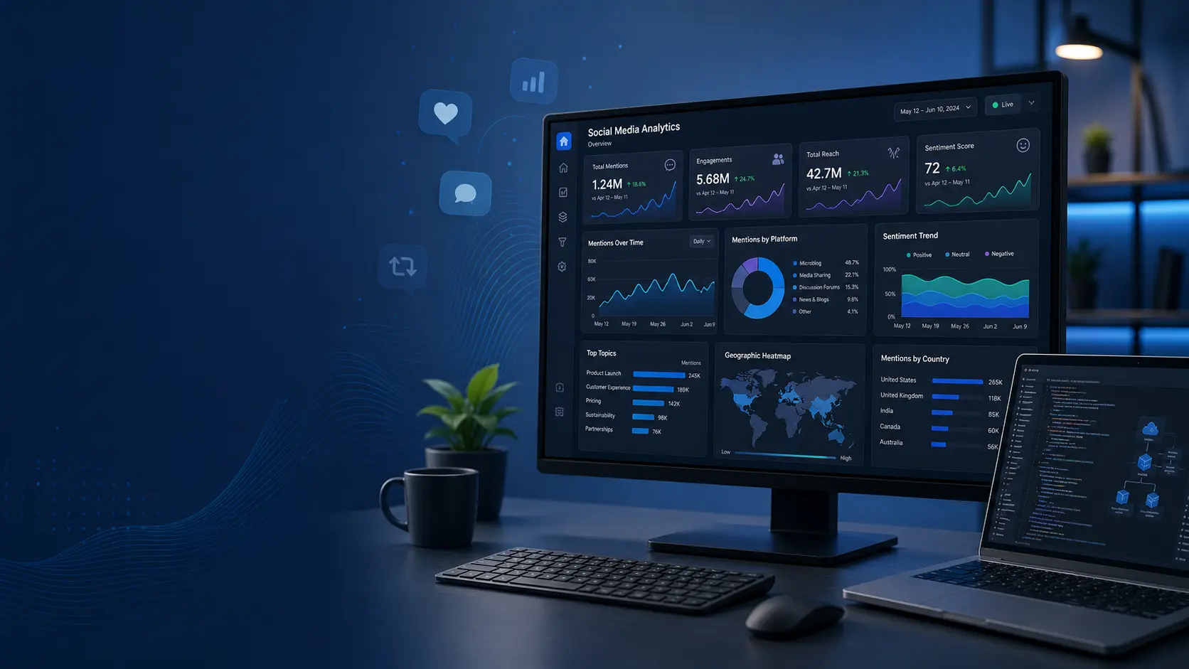Social Media Analytics ETL & Dashboarding
